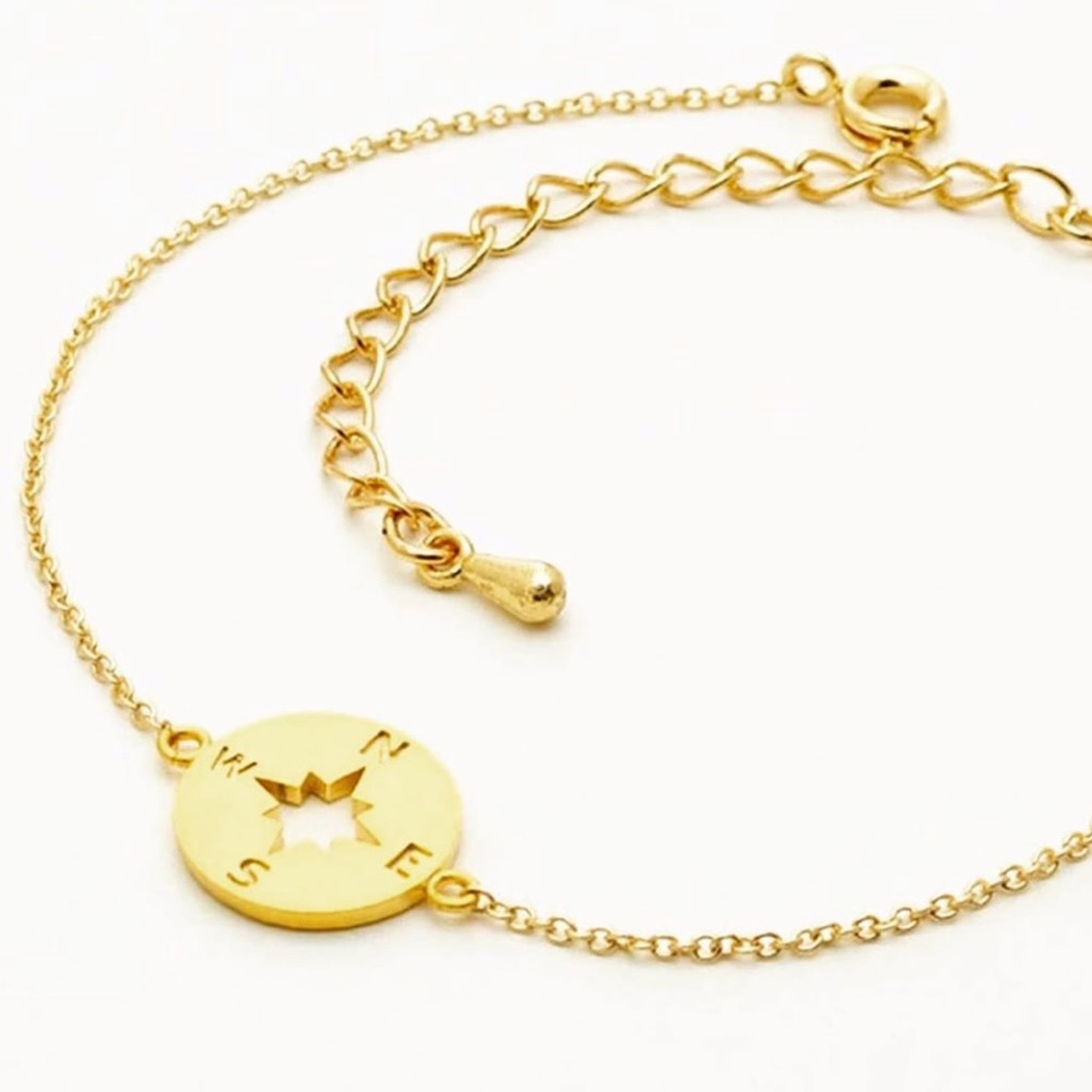 Beautiful Gold Compass Bracelets Stainless Steel